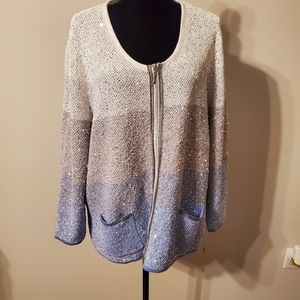 Laura Ashley Sweater Silver Sequin
